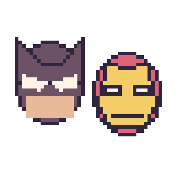 Modèle de pixel art Batman et Iron Man sur une grille de 48 par 48 cases