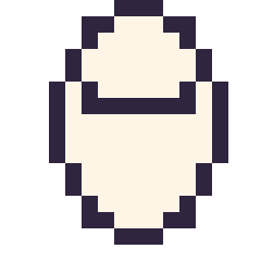 Pixel art Baymax mini 16 × 16, grille 16 × 16