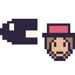 Pixel art Bill Balle mini et Diddy Kong mini, grille 32 × 32