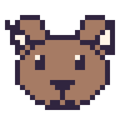 Pixel art Bison, grille 24 × 24