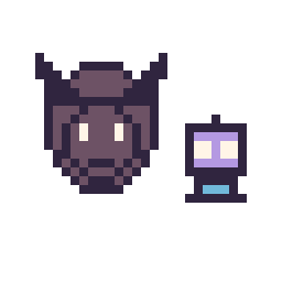 Pixel art Black Panther mini et Robot simple 10 × 10, grille 32 × 32