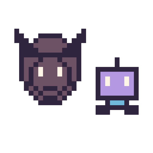 Modèle de pixel art Black Panther mini et Robot simple 12 × 12 sur une grille de 32 par 32 cases