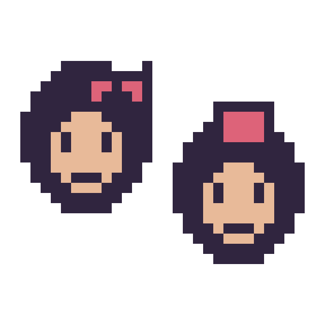 Modèle de pixel art Blanche-Neige mini et Aladdin mini sur une grille de 32 par 32 cases