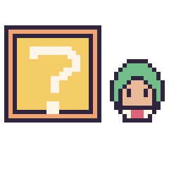Pixel art Bloc mystère Mario et Bowser Junior mini, grille 40 × 40