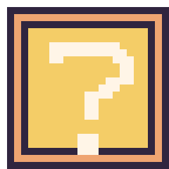 Pixel art Bloc mystère Mario, grille 24 × 24