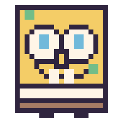 Pixel art Bob l'Éponge, grille 24 × 24
