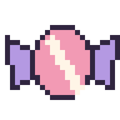 Pixel art Bonbon, grille 24 × 24
