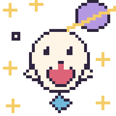 Pixel art Boo dans l’espace, grille 40 × 40