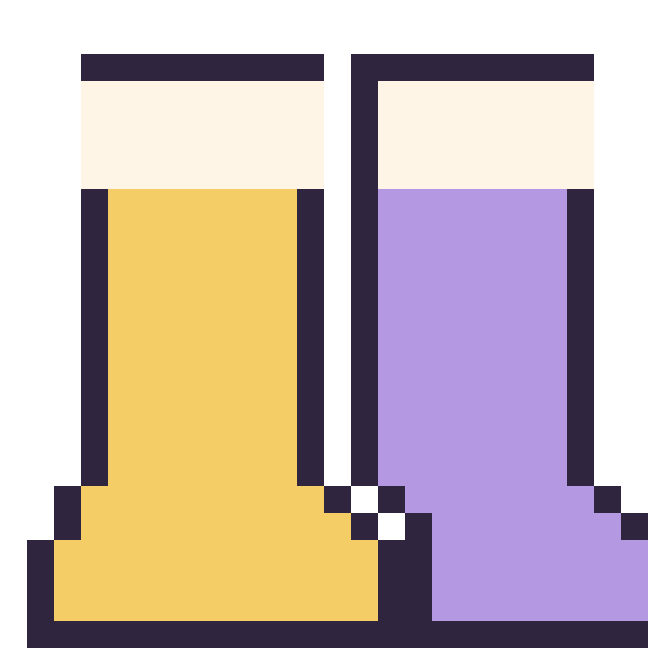 Modèle de pixel art Bottes sur une grille de 24 par 24 cases