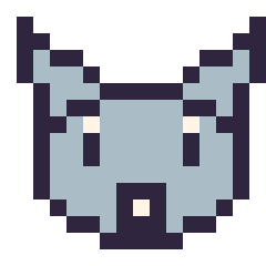 Pixel art Bourriquet mini 16 × 16, grille 16 × 16