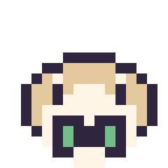 Pixel art Brindibou mini 16 × 16, grille 16 × 16