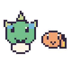 Pixel art Bulbizarre et Salamèche mini, grille 40 × 40
