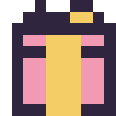 Pixel art Cadeau simple 10 × 10, grille 10 × 10