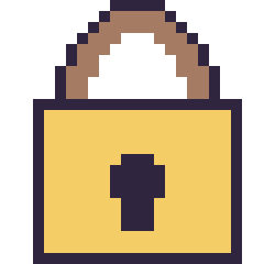 Pixel art Cadenas, grille 24 × 24