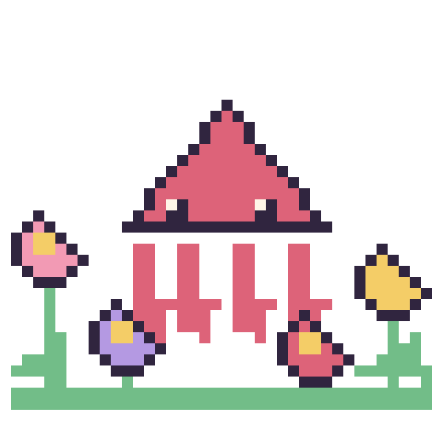 Modèle de pixel art Calamar dans le jardin sur une grille de 40 par 40 cases