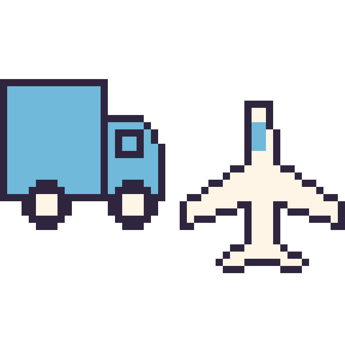 Modèle de pixel art Camion et Avion sur une grille de 48 par 48 cases