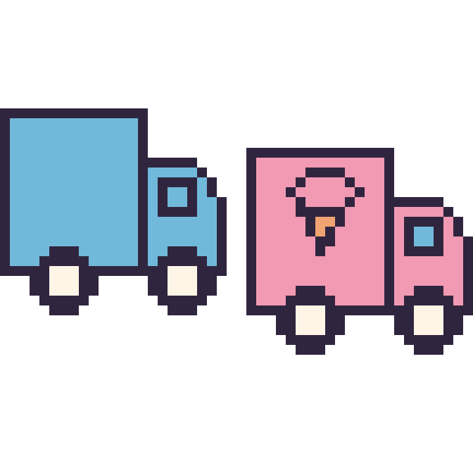 Modèle de pixel art Camion et Camion de glaces sur une grille de 48 par 48 cases