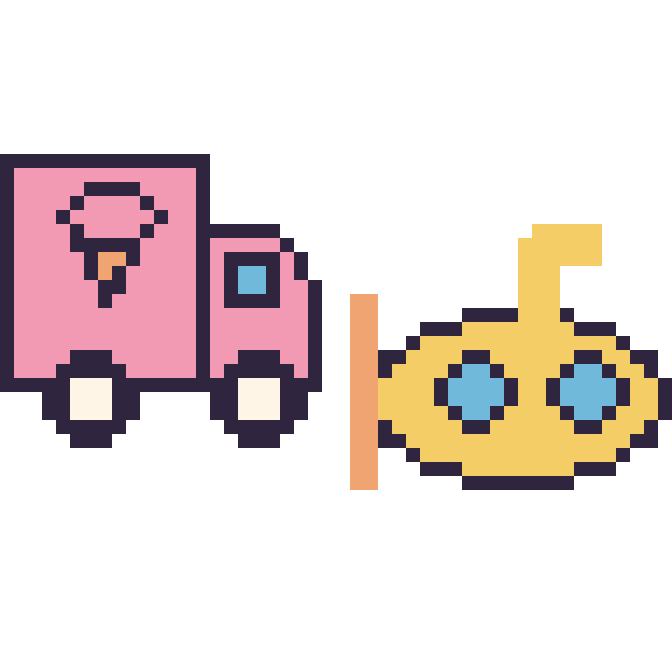 Modèle de pixel art Camion de glaces et Sous-marin sur une grille de 48 par 48 cases
