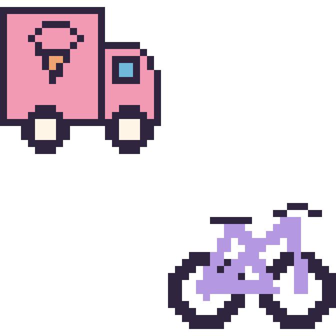 Modèle de pixel art Camion de glaces et Vélo sur une grille de 48 par 48 cases