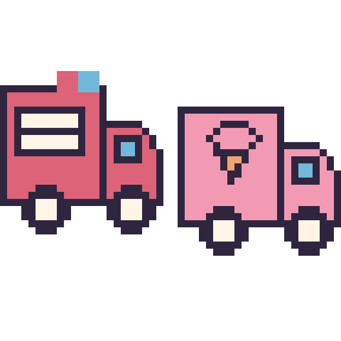 Modèle de pixel art Camion de pompier et Camion de glaces sur une grille de 48 par 48 cases