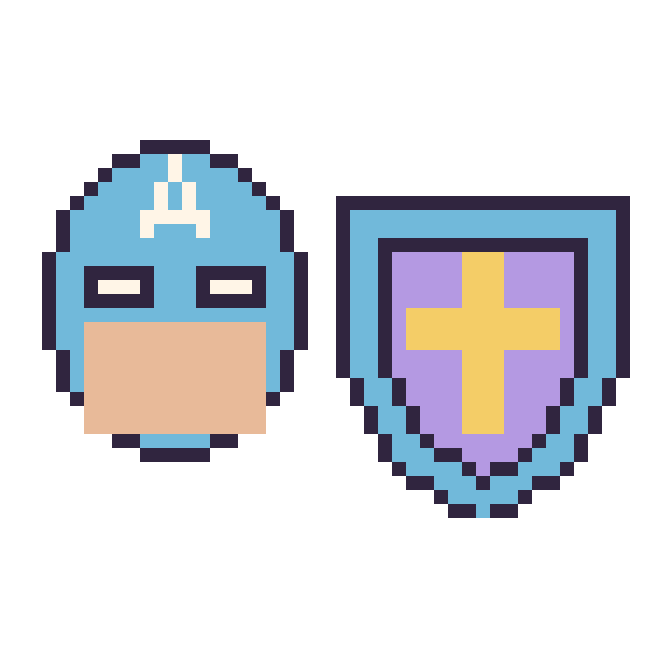 Modèle de pixel art Captain America et Bouclier sur une grille de 48 par 48 cases
