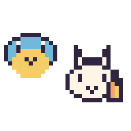 Pixel art Carapuce mini et Ponyta mini, grille 32 × 32