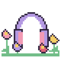 Pixel art Casque audio dans le jardin, grille 40 × 40