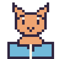 Pixel art Chat avec un livre, grille 24 × 24