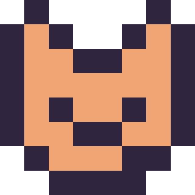 Modèle de pixel art Chat mini sur une grille de 8 par 8 cases
