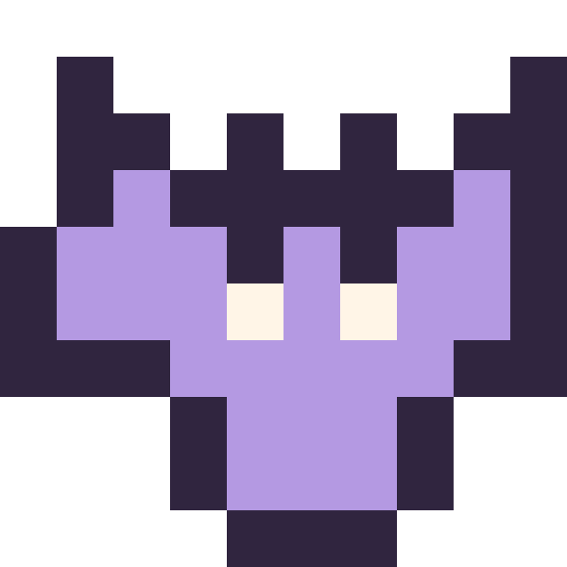 Modèle de pixel art Chauve-souris simple 10 × 10 sur une grille de 10 par 10 cases
