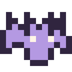 Pixel art Chauve-souris simple 12 × 12, grille 12 × 12