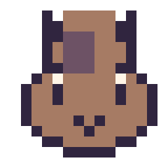 Pixel art Cheval : portrait facile, grille 16 × 16