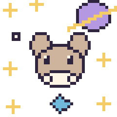 Pixel art Chèvre dans l’espace, grille 40 × 40