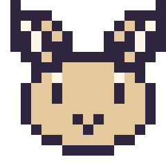 Pixel art Chèvre : portrait facile, grille 16 × 16