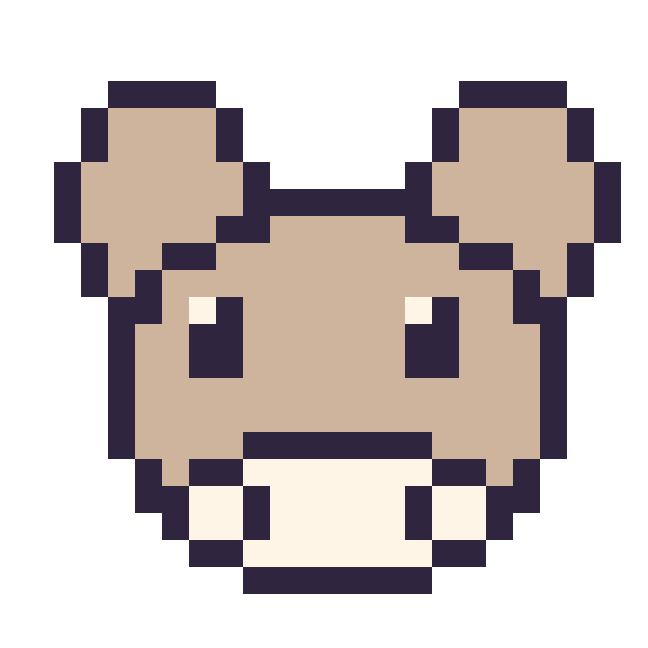 Modèle de pixel art Chèvre sur une grille de 24 par 24 cases