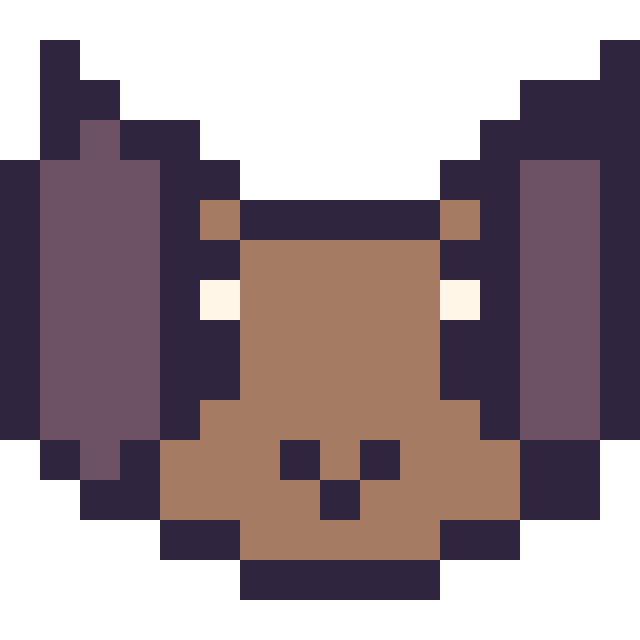 Modèle de pixel art Chien : portrait facile sur une grille de 16 par 16 cases