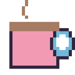 Pixel art Chocolat chaud, grille 24 × 24