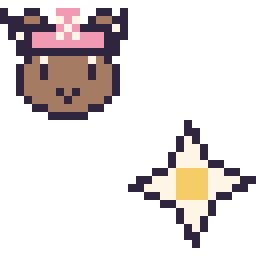 Pixel art Chopper mini et Etoile nether Minecraft 16 × 16, grille 32 × 32