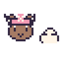 Pixel art Chopper mini et Nuage simple 10 × 10, grille 32 × 32
