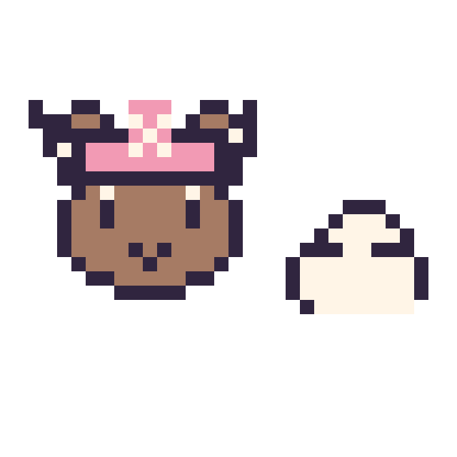 Modèle de pixel art Chopper mini et Nuage simple 10 × 10 sur une grille de 32 par 32 cases