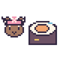 Pixel art Chopper mini et Sushi décoré, grille 40 × 40