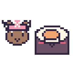 Pixel art Chopper mini et Sushi kawaii, grille 40 × 40