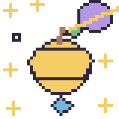 Pixel art Citron dans l’espace, grille 40 × 40
