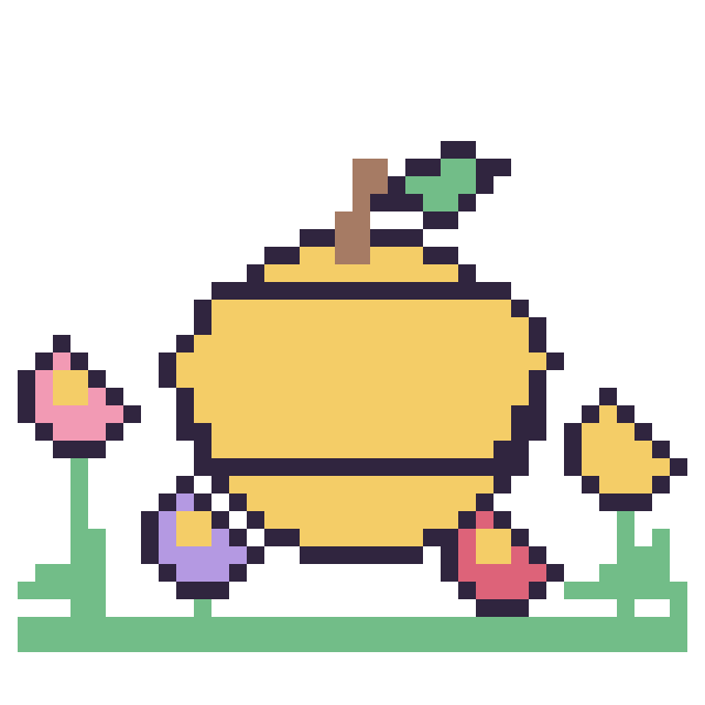 Modèle de pixel art Citron dans le jardin sur une grille de 40 par 40 cases