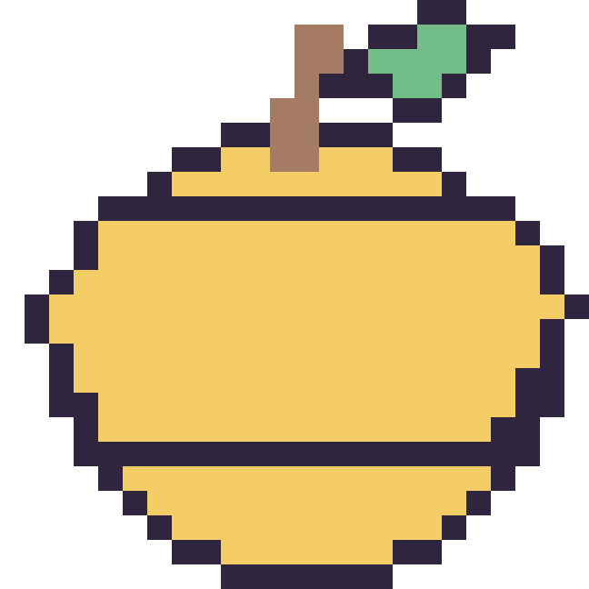 Modèle de pixel art Citron sur une grille de 24 par 24 cases