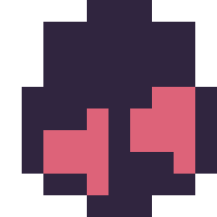 Pixel art Coccinelle simple 10 × 10, grille 10 × 10