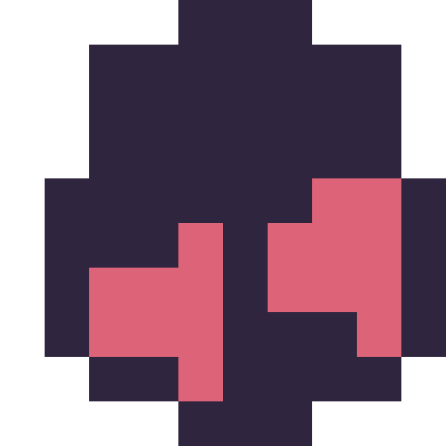 Modèle de pixel art Coccinelle simple 10 × 10 sur une grille de 10 par 10 cases