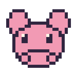Pixel art Cochon, grille 24 × 24
