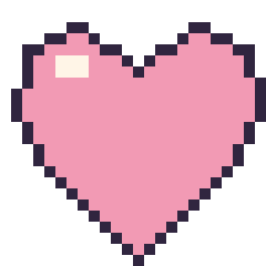 Pixel art Cœur, grille 24 × 24