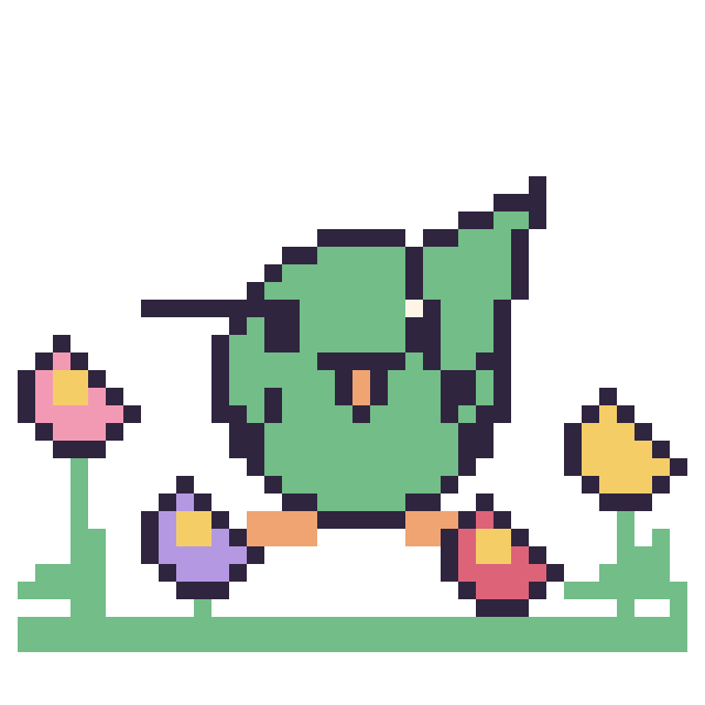 Modèle de pixel art Colibri dans le jardin sur une grille de 40 par 40 cases